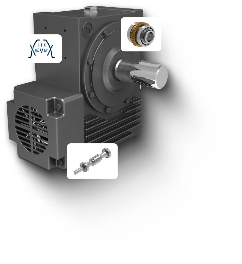 Redutor industrial da linha XEVEX fabricado pela ITX